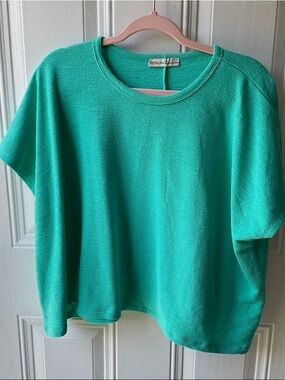Zenana Outfitters Teal Short Sleeve Boxy Top
